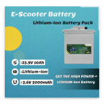 E scooter battery lithium battery pack 25.9v 10Ah (1)