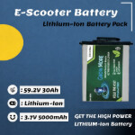 E scooter battery lithium battery pack 59.2v 30ah (1)