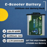 E scooter battery lithium battery pack 59.2v 40ah (1)